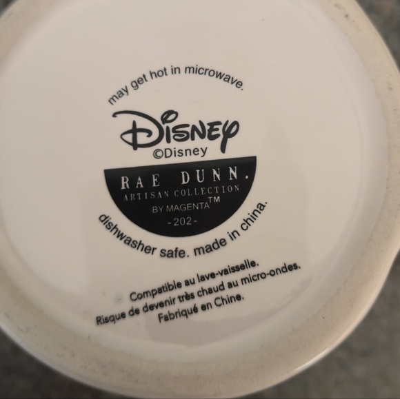 Rae Dunn Disney Lady and the Tramp Puppy Love Mug Pink Bow Handle NWT Exclusive - Picture 8 of 8